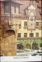 Original Poster Germany Heilbronn City Hall Kunstuhr - $30.01