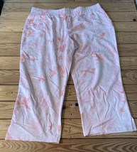 quacker factory NWOT Women’s French Terry tie dye wide leg pants XL coral t10 - £14.00 GBP