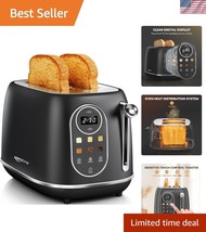 Premium Stainless Steel 2-Slice Toaster with Adjustable Browning &amp; LCD D... - $1,260.84 MXN