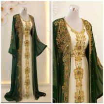 New Moroccan Dubai Kaftans Farasha Abaya Dress Very Fancy Long Gown Styl... - £73.23 GBP