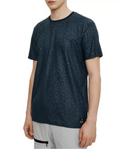 Eleven Paris Men&#39;s Rubber Crackle Print Short Sleeve T-Shirt Blue Nights... - £23.67 GBP