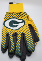 Green Bay Packers Striped with Black Palm Sport Utility Gloves - NFL - £9.28 GBP
