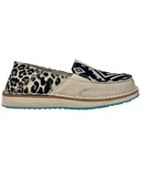 Jen Women Slip on Sneaker Leopard Aztec Cream Black Sz 10 - $48.51