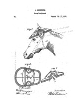 Sun Bonnet For Horses Patent Print - White - £6.25 GBP+