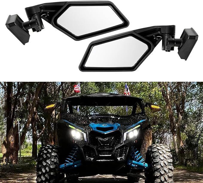 PSLER Maverick X3 UTV Side Mirrors Rear View Racing Mirrors Upgraded 360 Degree Item image 8