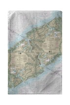 Betsy Drake Charleston Harbor and Approaches, SC Nautical Map Kitchen Towel - £23.34 GBP