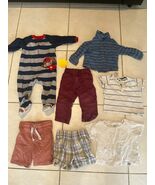 Baby Boy Clothes Lot 7-Piece 12-24M Romper Shirt Shorts Pants Mixed Brands - $34.73 CAD