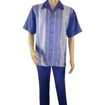 Men MONTIQUE 2pc Walking Leisure Suit Matching Set Short Sleeve 2227 Purple - €68,47 EUR
