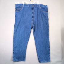 NWT Wrangler Men&#39;s 48x28 Flex Denim Jeans, Straight Leg Medium Wash Rela... - $40.00