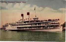 Steamer &quot;Tashmoo&quot;, Detroit, Michigan, vintage postcard - £9.37 GBP
