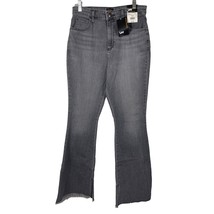LEE Womens Heritage High Rise Flare Jeans Size 10 Gray Slit Leg Raw Hem New - $21.60