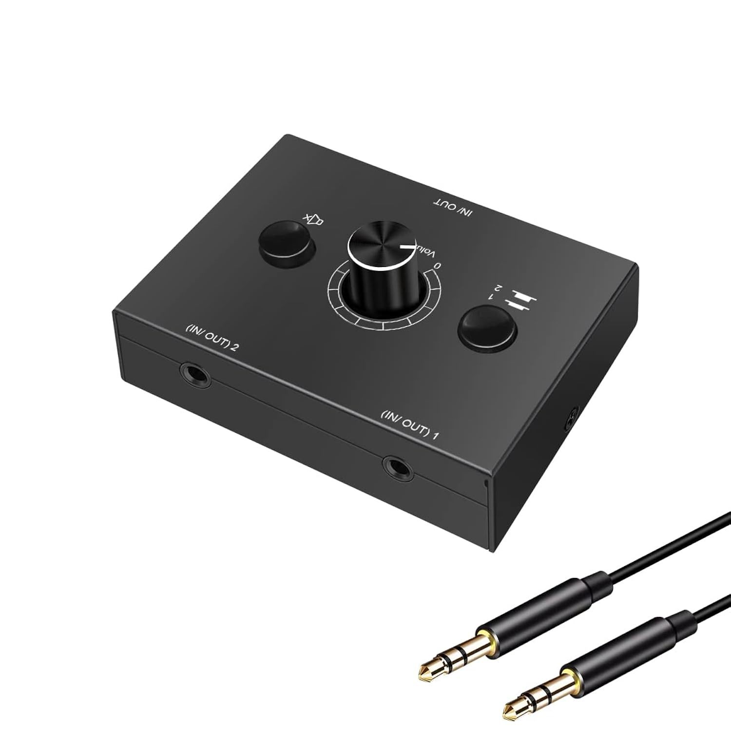 Audio Selector 3.5Mm Audio Switch Audio Switcher, Passive Speaker Headphone Manu