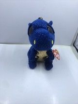 New Ty Beanie Boos 6 Inch Saffire Blue Speckled Dragon Small Plush Animal Toy - £3.14 GBP