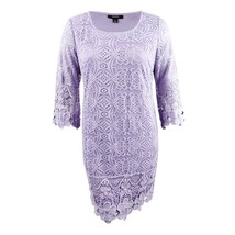 Alfani Women&#39;s Crochet-Trim Illusion Dress, Size Small - £27.22 GBP
