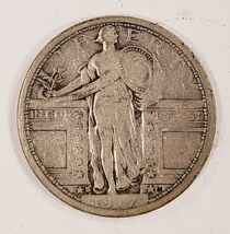 1917-S 25C Type 1 Standing Liberty Quarter in Very Good VG Condition, Li... - $103.74