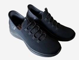 Skechers SLIP-INS 11.5 Black Men&#39;s Hands Free Mesh Stretch Fit Sneakers - £39.69 GBP