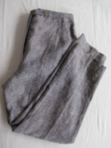 Tamotsu New York pants 100% linen lined Sz 8 black white straight inseam... - £18.02 GBP