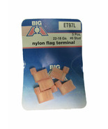 Big A Brand (5) Nylon Flag Terminals ET97L 22-18 GA 1/4&quot; New! - €8,44 EUR