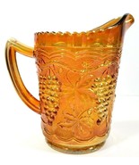 Vintage Imperial Amber Glass Grapevine Pitcher Holds 16 Oz - $34.61 CAD