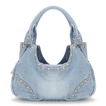 iPinee Fashion Women Denim Handbags Sweet High Quality Handbags With Ladies Tote - £54.67 GBP