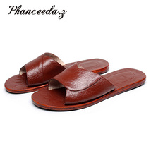 Shoes Women Sandals Fashion Flip Flops Summer Style Flats Solid Slippers Brown S - £26.28 GBP