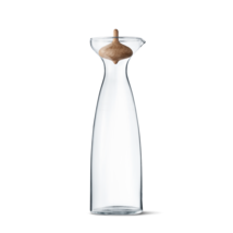 Alfredo by Georg Jensen Clear Glass Carafe 1 Liter with Oak Stopper - New - $88.11