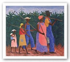 Ellis Wilson Art Print Poster: Field Workers, 20.625" x 24", Framed, Mul... - $12.83