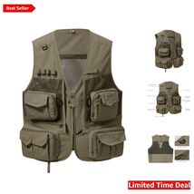 All-Season Utility Fishing Vest with Mesh Back - Perfect for Outdoor Adv... - $93.01