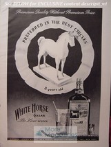 RARE Esquire Advertisement AD 1941 WHITE HORSE cellar De Luxe Scotch! WW... - $82.07 MXN