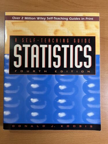 STATISTICS by DONALD KOOSIS - FOURTH EDITION - PAPERBACK - A SELF TEACHI... - $18.95