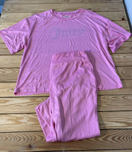 Juicy Couture NWOT Women’s Brushed hacci Tee &amp; Flare Pant Set Size 2X Pink BD - £22.94 GBP