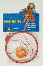 Vintage 1960&#39;s Dime Store Foot Hopper Original Packaging Hong Kong Red U89 - £6.37 GBP