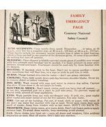 Family Emergency Page 1965 Almanac Health First Aid Safety Ephemera DWNN4 - $367.78 MXN