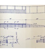 1946 Railroad Bangor Aroostook Original Blueprint Wharf 2 Car Cedar C1 D... - $118.11