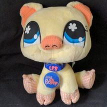 Littlest Pet Shop Plush 9&quot; Pig 2007 Yellow Stuffed LPS Beanie Toy Hasbro - $30.99