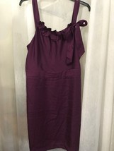 Ann Taylor Loft Women&#39;s Dress Plum Fully Lined Strap Dress Size 14 - £18.72 GBP