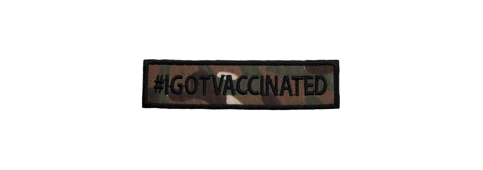 I Got Vaccinated Camo Embroidered Iron On Patch 4&quot; x 1&quot; 2020 #igotvaccin... - $4.47