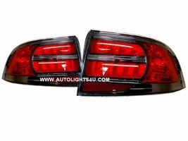 FITS ACURA TL S TYPE 2004-2008 BLACK TAILLIGHTS TAIL LIGHTS REAR LAMPS S... - $138.60