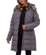 Bench. Womens Puffer Jacket Gray Detachable Hood Pockets Front Zip Long ... - $1,473.14 MXN