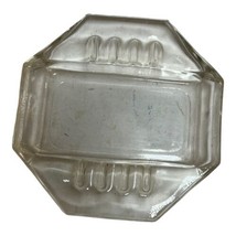 Glass Ashtray for Cigarette Cigar Clear Vintage Hexagon Barware MCM Retro - £11.19 GBP