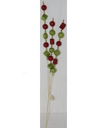 Renaissance 2000 42218 Glittery Red Green Gold Beads Square Ball Cylinde... - £10.39 GBP