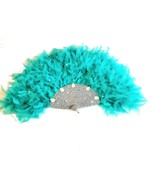 Mint Turquoise Blue Traditional Igbo Nigerian Wedding Bridal Feather Fan. - €60,80 EUR