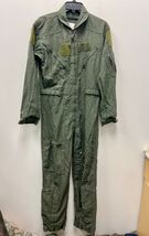 GENUINE US AIR FORCE GREEN NOMEX FIRE RESISTANT FLIGHT SUIT CWU-27/P - 38R. - $50.00