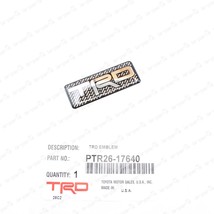 GENUINE TOYOTA TRD LOGO EMBLEM TOYOTA RACING DEVELOPMENT PTR26-17640 - $260.48 MXN