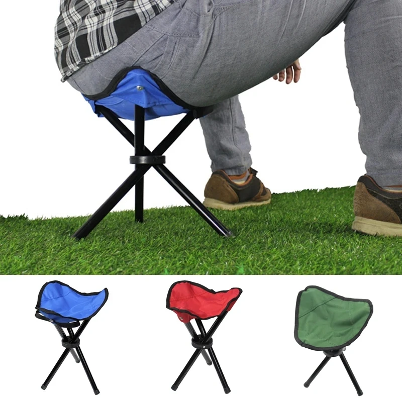 Foldable Fishing Chair Outdoor Beach Camping Chair Ultralight Folding Outdoor - £16.58 GBP