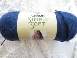 6 oz. Caron SIMPLY SOFT 100% Acrylic #9711 DK. COUNTRY BLUE 4-Ply YARN - £3.13 GBP