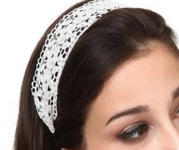White Lace Boho Headband - $11.88