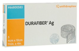 Durafiber AG 4cm x 10cm Dressing x 5 - 386-2802 - £30.18 GBP