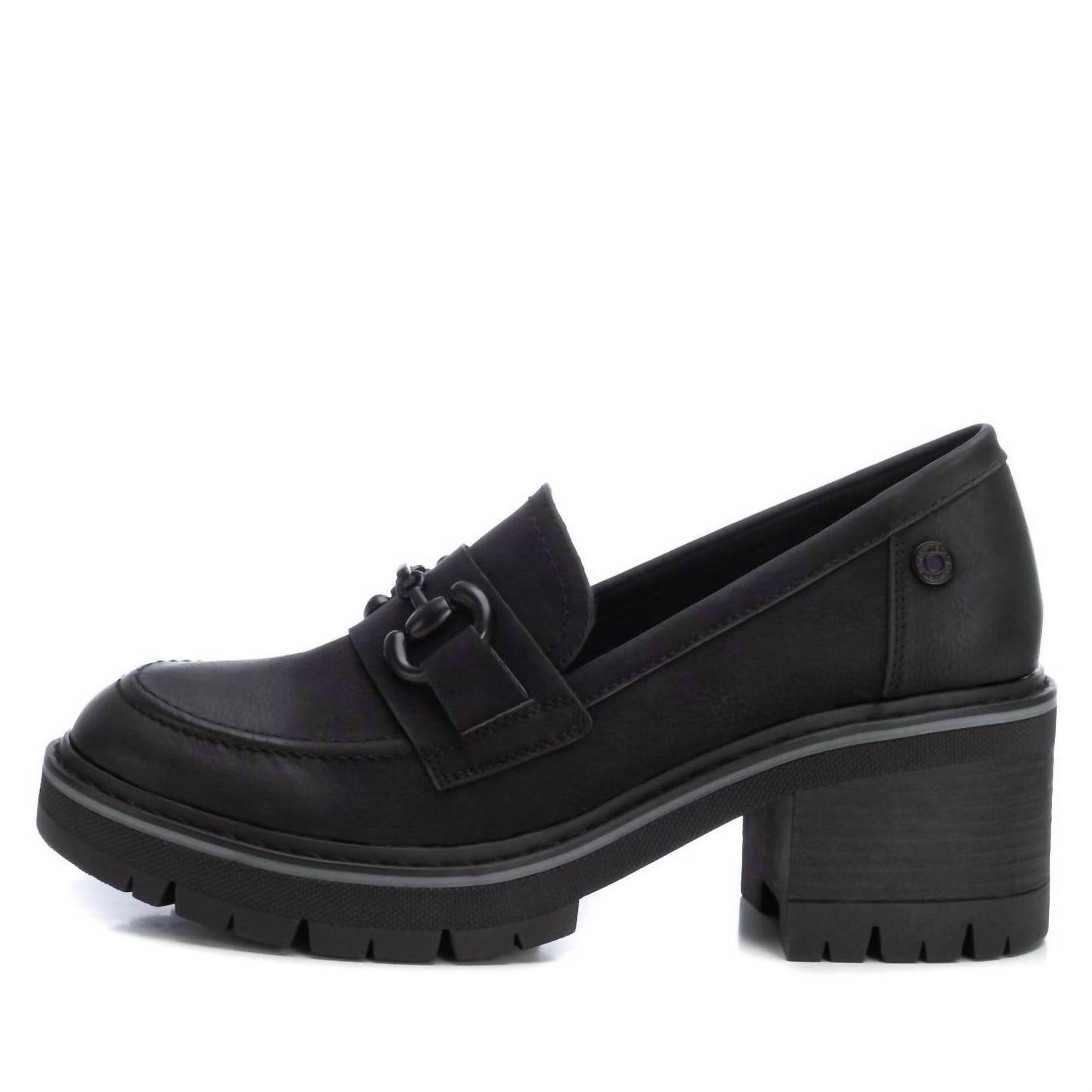 Xti Women&#39;s Heeled Moccasins Black - $64.00