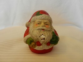 Ceramic Santa Claus Tea Light Candle Holder, Multi Color 4&quot; Tall - £16.03 GBP